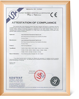 Máquina perfiladora de techos de metal Steelmax con certificación CE