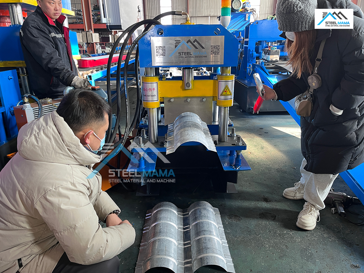 máquina formadora de caballete para teja metálica