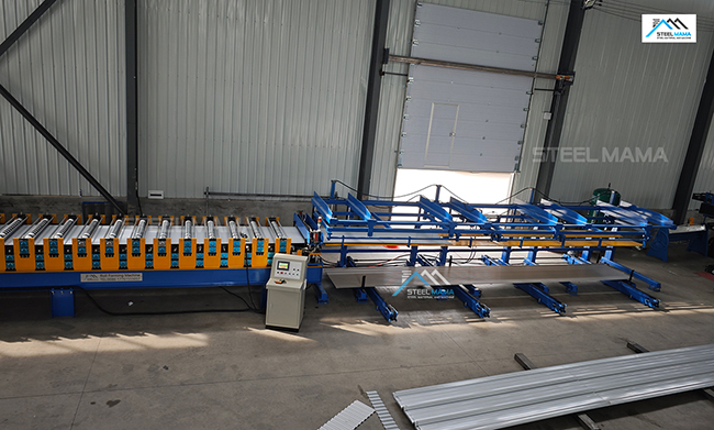 3m 6m 9m 12m Apilador automático de chapas de acero para tejados