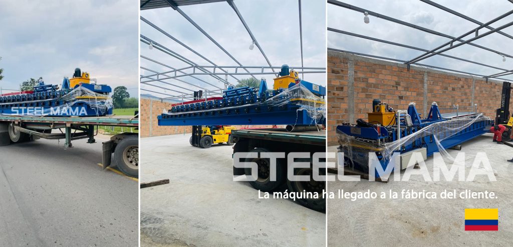 La máquina ha llegado a la fábrica del cliente.