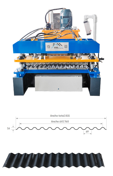 Maquina para Teja de Zinc y Aluzinc