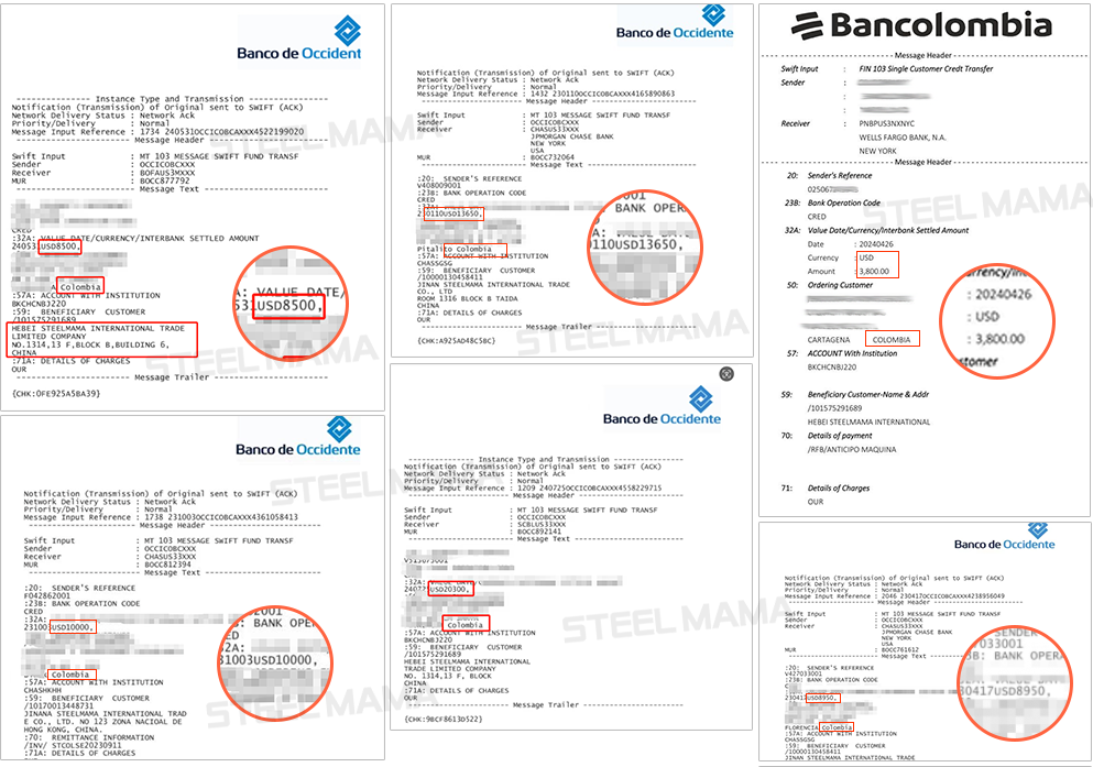 Recibo bancario de depósito a máquina